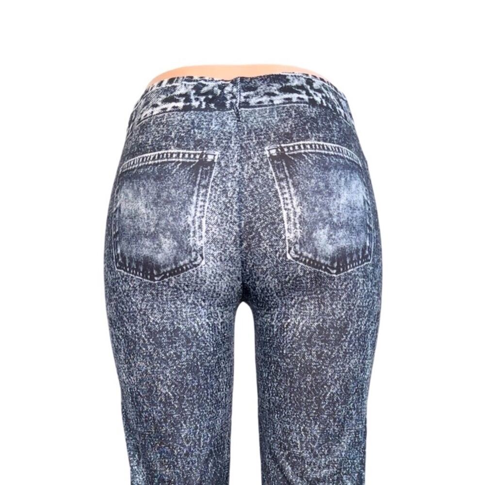 NWT Zara Denim Printed Pants Size S $59 - Picture 9 of 9